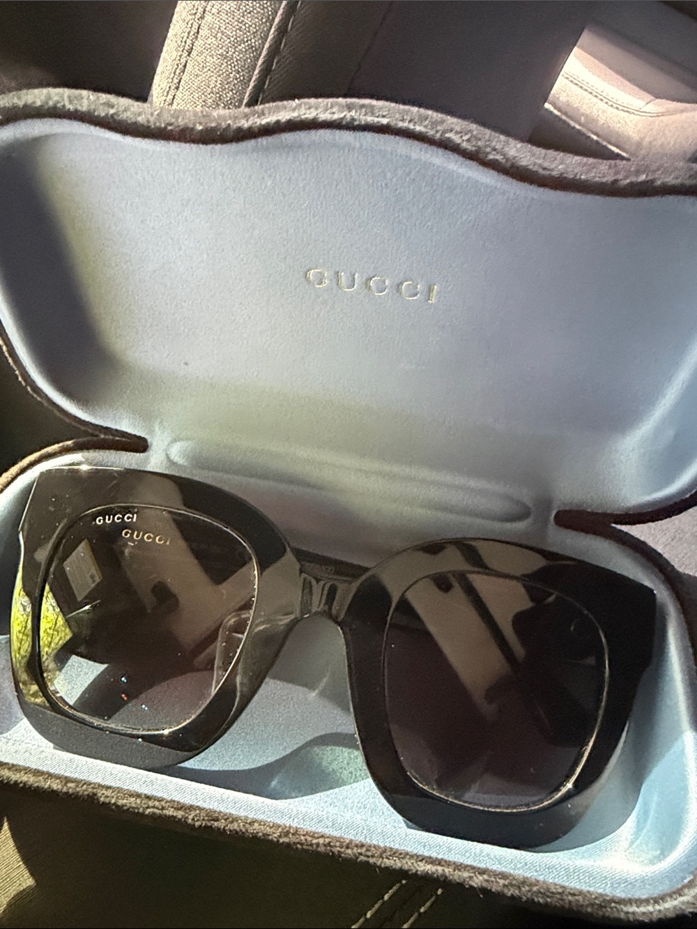 Gucci Black Oversized Square Women’s Sunglasses